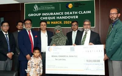 বেঙ্গল ইসলামি লাইফের গ্রুপ বীমার মৃত্যুদাবির ১০ লাখ টাকার চেক প্রদান