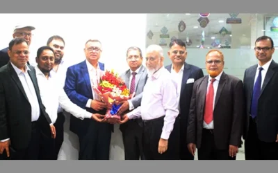 প্রাইম ইসলামী লাইফের চেয়ারম্যান মোহাম্মদ আকতারকে ফুলেল শুভেচ্ছা