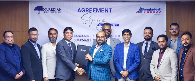 বীমা সুবিধা প্রদানে গার্ডিয়ান লাইফ ও বাংলাদেশ ফাইন্যান্সের চুক্তি স্বাক্ষর