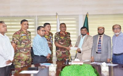 বিকেএসপির শিক্ষার্থীদের স্বাস্থ্য বীমার চেক হস্তান্তর করেছে ন্যাশনাল লাইফ
