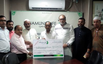 যমুনা লাইফ ইন্স্যুরেন্সের মেয়াদোত্তর ৫৩ লাখ টাকা বীমা দাবী পরিশোধ