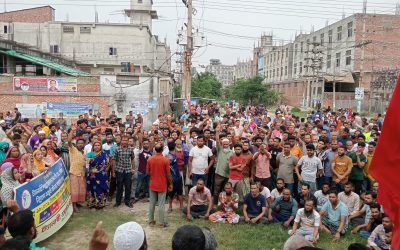 মজুরি বাস্তবায়নের দাবিতে কঠোর আন্দোলনে ট্যানারি শ্রমিকরা