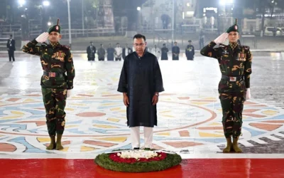 একুশের প্রথম প্রহরে ভাষা শহীদদের প্রতি প্রধানমন্ত্রীর শ্রদ্ধা