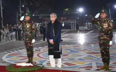 একুশের প্রথম প্রহরে ভাষা শহীদদের প্রতি রাষ্ট্রপতি শ্রদ্ধা