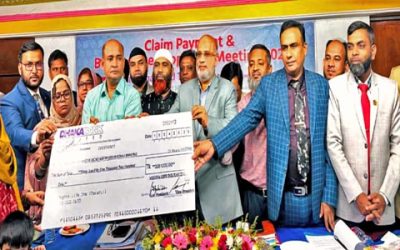 বগুড়ায় মেঘনা লাইফের ৩০ লাখ টাকার মৃত্যু দাবি পরিশোধ